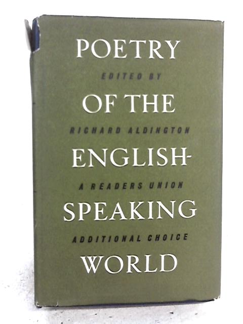 Poetry Of The English Speaking World. von Various s