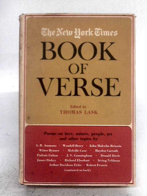 The New York Times Book of Verse von Various s