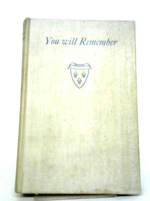 You Will Remember By Anon
