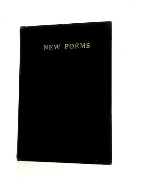 New Poems. By Richard Edwin Day