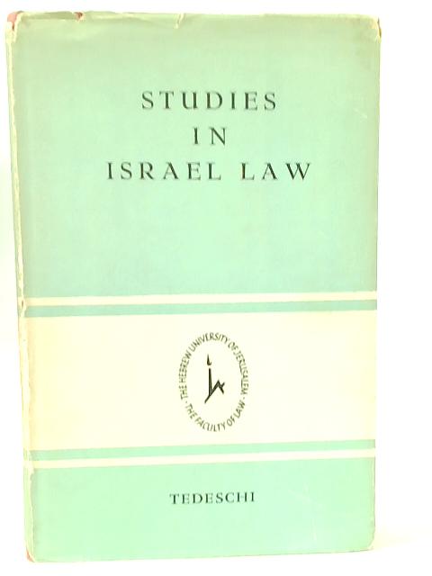 Studies in Israel Law. By Guido Tedeschi