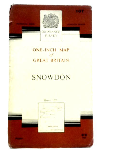 Ordnance Survey One Inch Map Snowdon Sheet 107 Seventh Series By Various