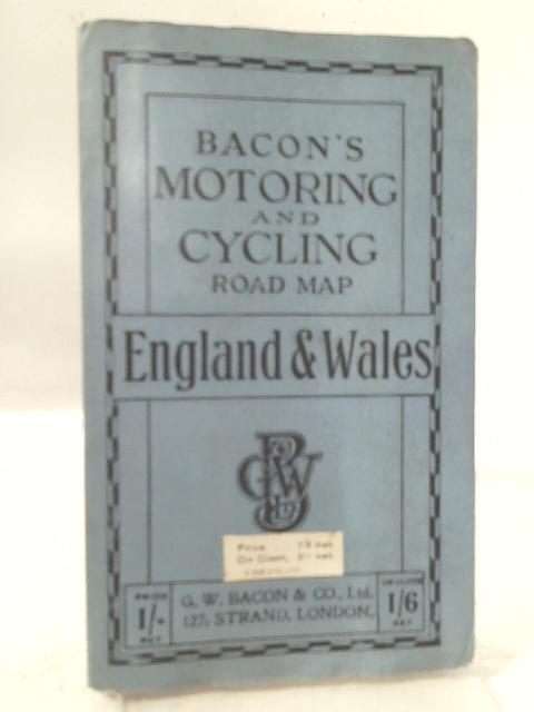Bacon's Cycling and Motoring Map of England & Wales By None Stated