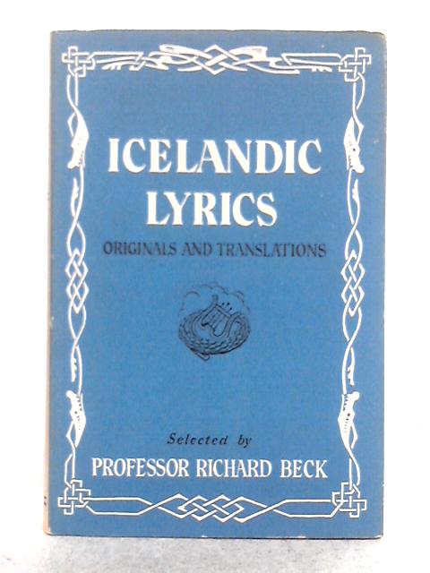Icelandic Lyrics By Richard Beck (ed.)