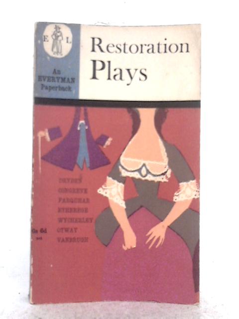 Restoration Plays By Sir Edmund Gosse