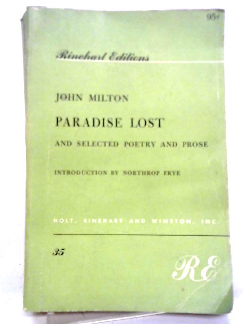 Paradise Lost and Selected Poetry And Prose von John Milton