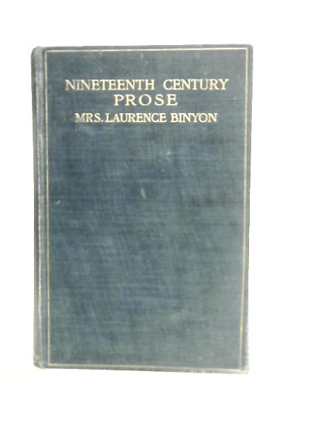 Nineteenth Century Prose By Mrs. Laurence Binyon