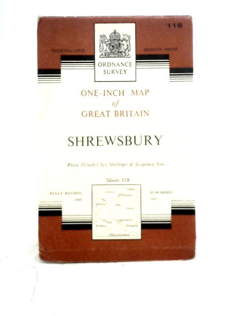 Ordnance Survey Map Of Great Britain One Inch To One Mile Sheet 118: Shrewsbury