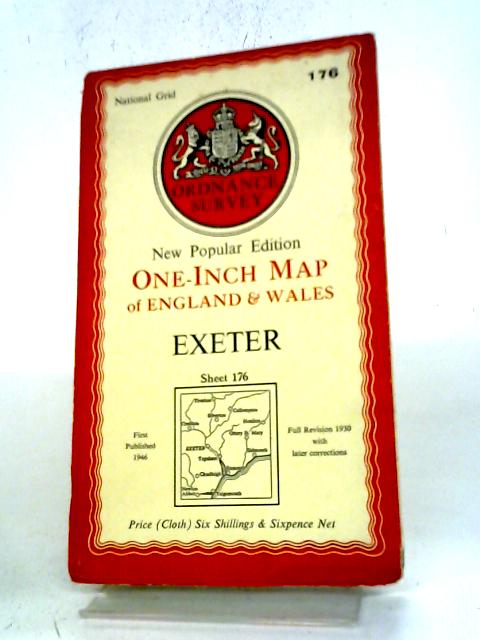 Ordnance Survey New Popular Edition One-Inch Map of England & Wales Exeter Sheet 176 By Ordnance Survey