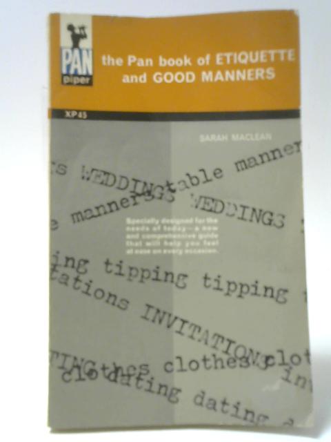 The Pan Book Of Etiquette And Good Manners By Sarah Maclean