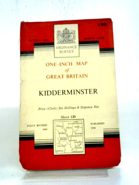 One-Inch Map Of Great Britain Sheet 130 Kidderminster By Ordnance Survey
