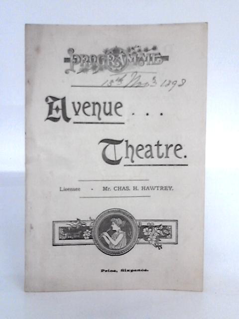 Avenue Theatre, Programme; Lord and Lady Algy; Constancy By Avenue Theatre