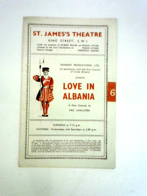 'Love in Albania' Programme St James's Theatre 1949 By Unstated