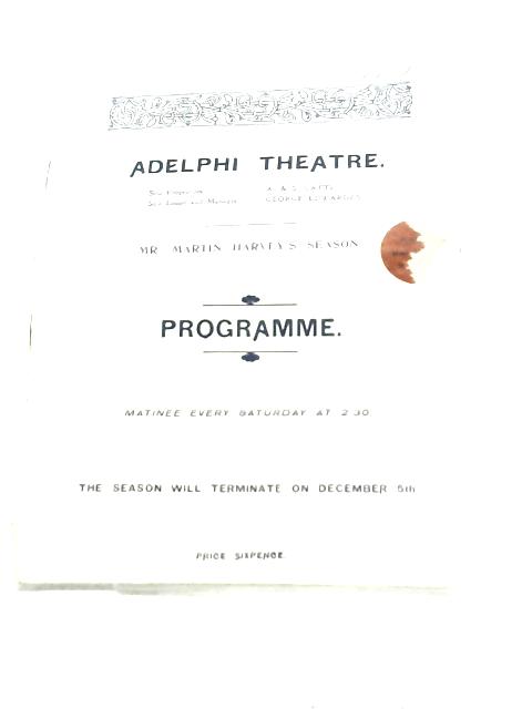 'The Conspiracy' & 'The Corsican Brothers' etc Programme, Adelphi Theatre