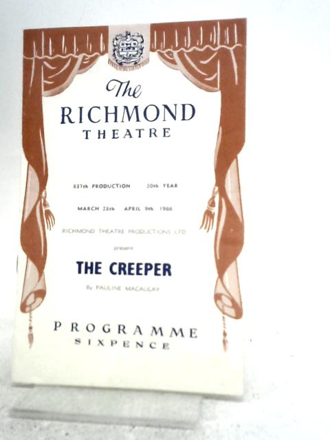 'The Creeper' Programme, The Richmond Theatre