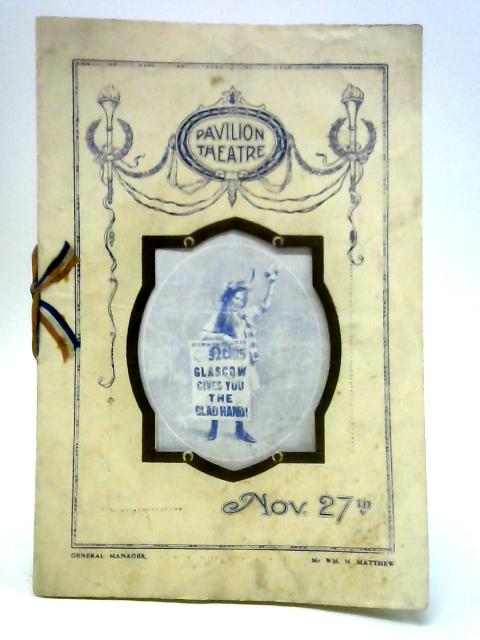 Jocks' Box Matinee Programme Saturday 27th November 1915 By Unstated