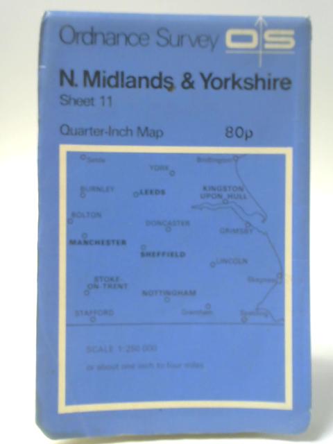 Ordnance Survey Quarter-Inch Map. Sheet 11. North Midlands & Yorkshire von Unstated