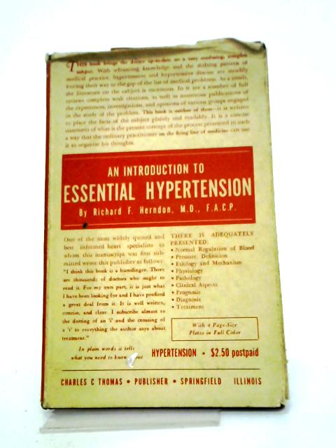 An Introduction to Essential Hypertension par Richard F Herndon