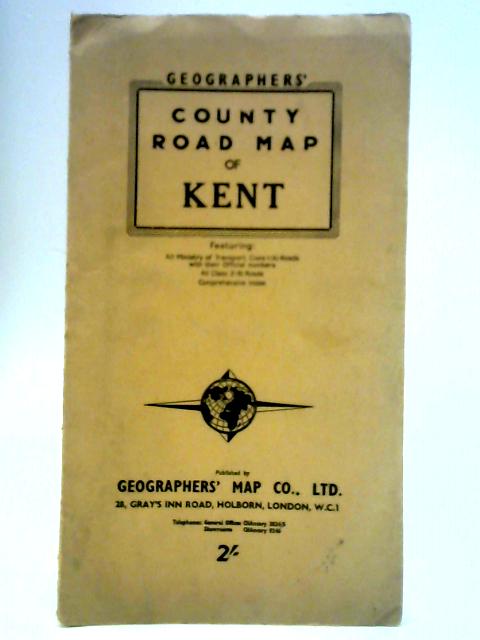 County Road Map of Kent By Unstated