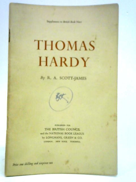 Thomas Hardy von R A Scott-James