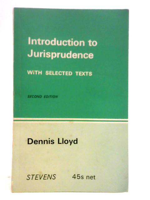 Introduction to Jurisprudence By Dennis Lloyd