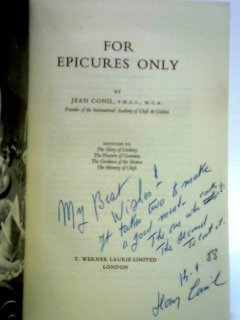 For Epicures Only By Jean Conil