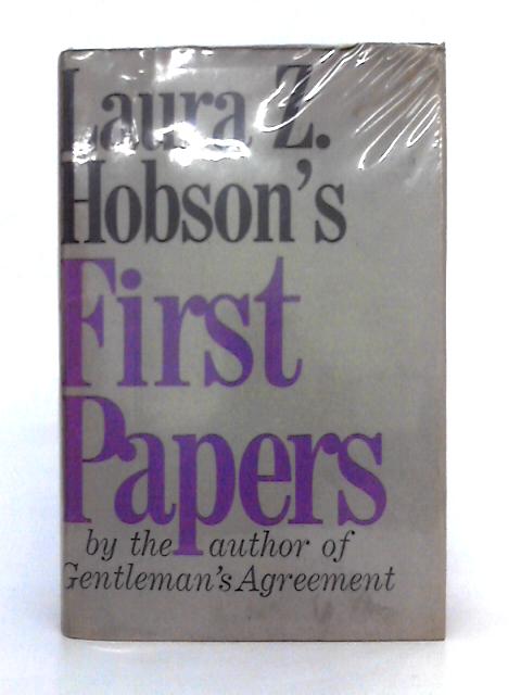First Papers par Laura Z. Hobson