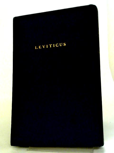 Pentateuch And Haftorahs. Hebrew Text, English Translation With Commentary: Leviticus By J. H. Hertz