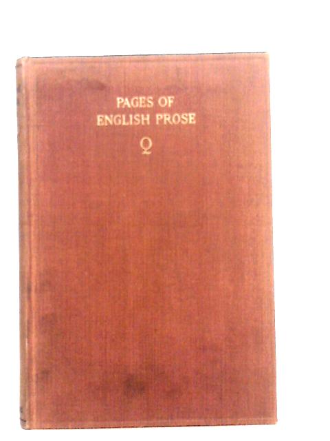 Pages of English Prose 1390-1930 By Arthur Quiller-Couch