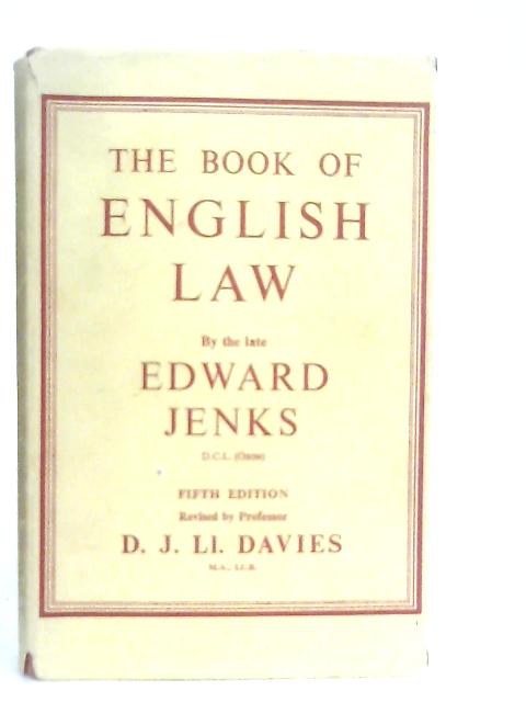 The Book of English Law von Edward Jenks