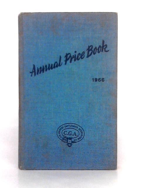 C.G.A. Price Book (Issued Annually) 1966 By Unstated