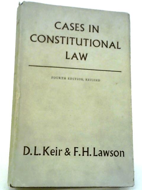 Cases in Institutional Law By F.H. Lawson