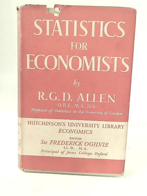 Statistics for Economics von R. G. D. Allen