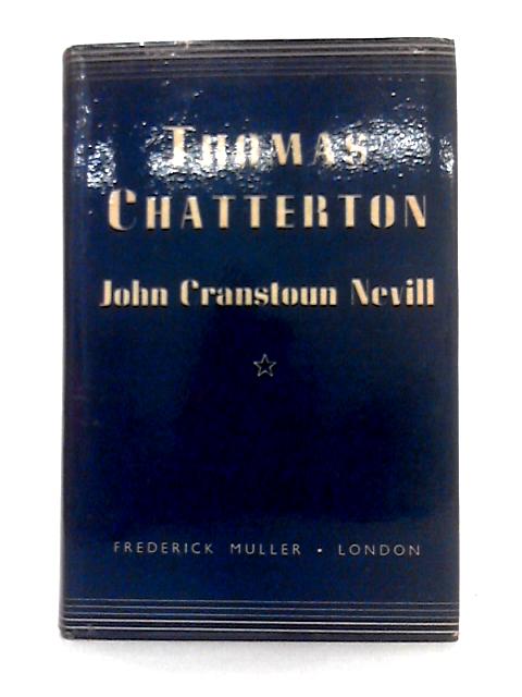 Thomas Chatterton By John Cranstoun Nevill
