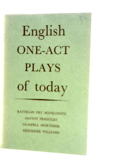 English One-act Plays of Today von Various