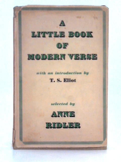 A Little Book of Modern Verse von Anne Ridler (chosen by)