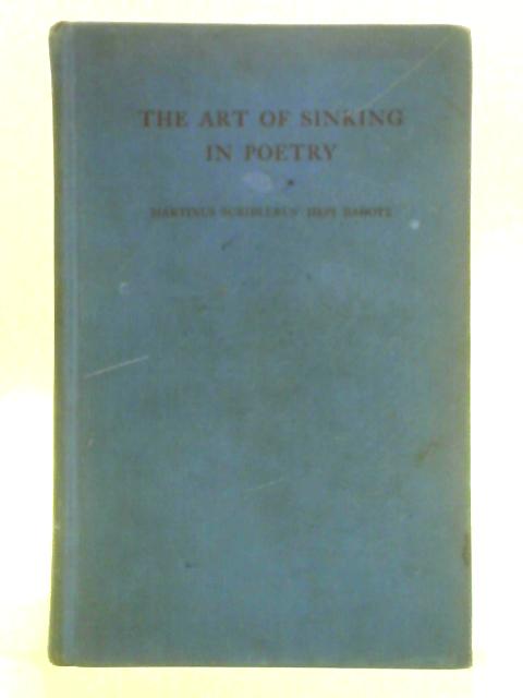 The Art of Sinking in Poetry By Martinus Scriblerus