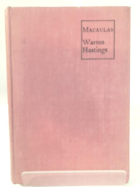 Warren Hastings By Arthur D. Innes