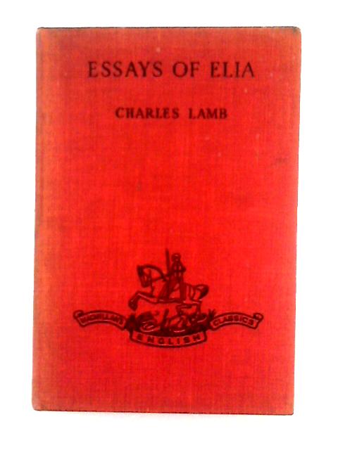 Last Essays of Elia par Charles Lamb