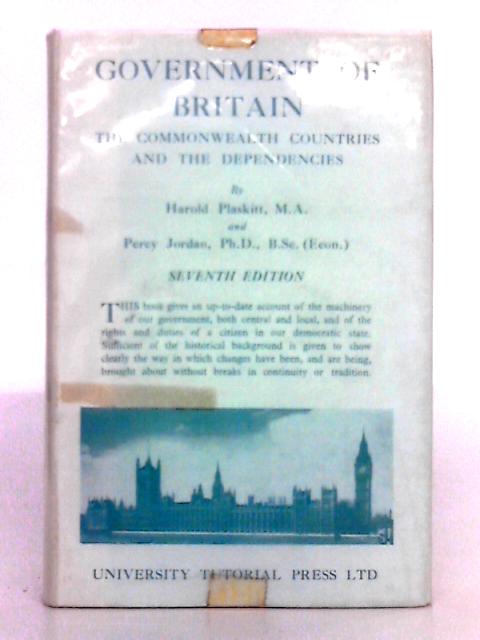 Government of Britain By Harold Plaskitt, Percy Jordan
