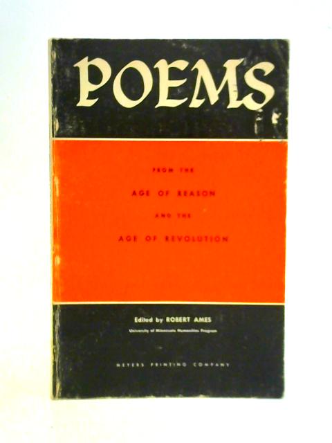 Poems from the Age of Reason and the Age of Revolution By Robert Ames (Ed.)