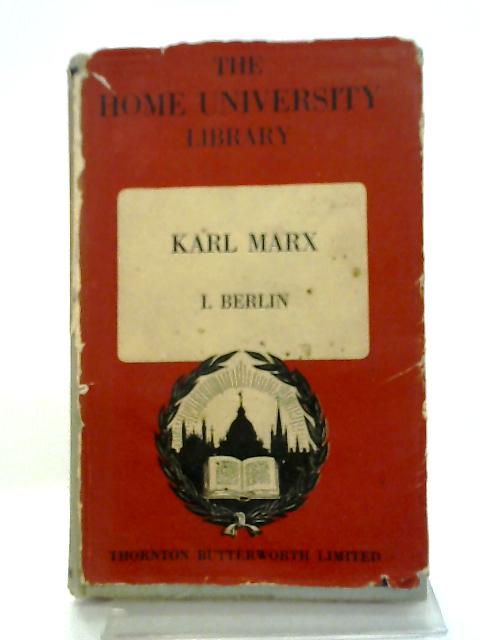 Karl Marx: His Life and Environment (Home University Library) von Isaiah Berlin