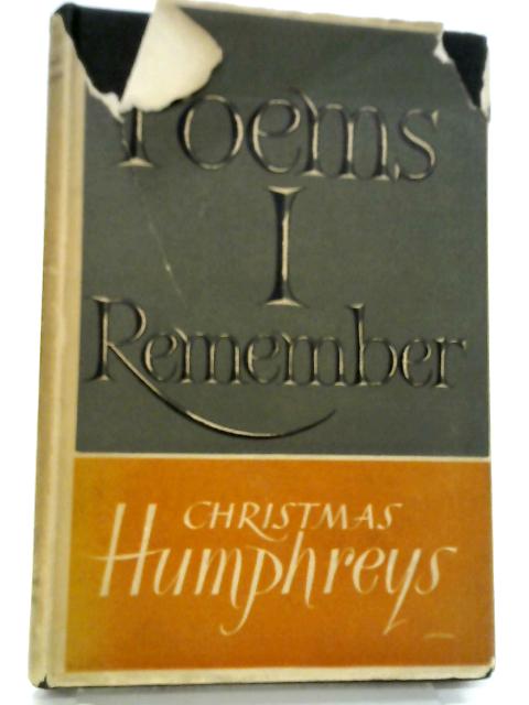 Poems I Remember von Christmas Humphreys