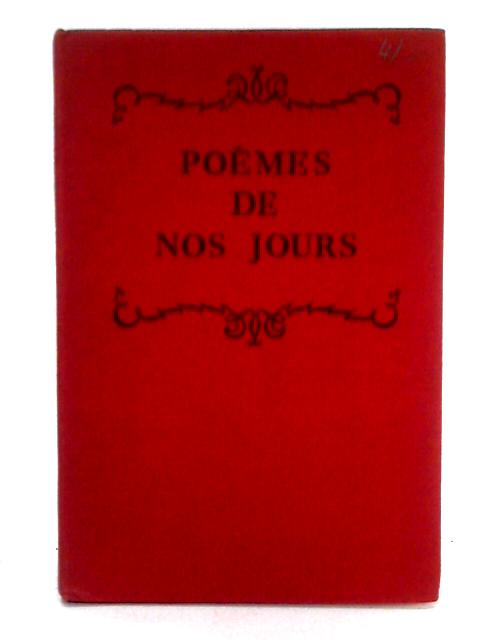 Poemes de Nos Jours By Allison A. Martin (ed.)