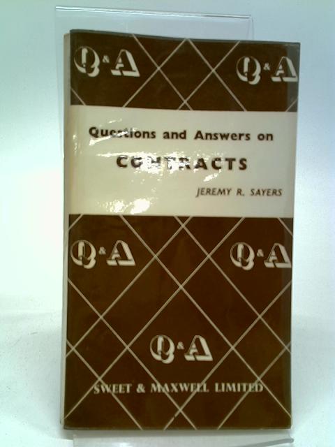 Questions And Answers On Contracts (Students Aids Questions And Answers) By Jeremy R Sayers