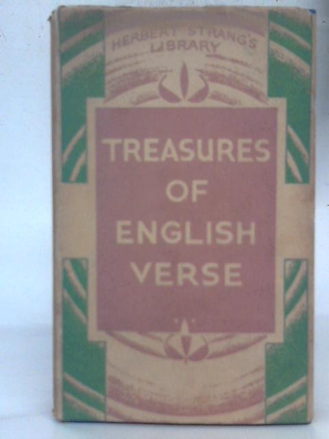 Treasures Of English Verse By Various Used lee Old Rare At World Of Books