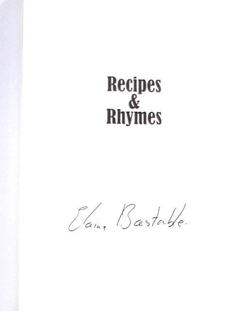 Recipes & Rhymes, A Children's Cookery Book By Elaine Bastable