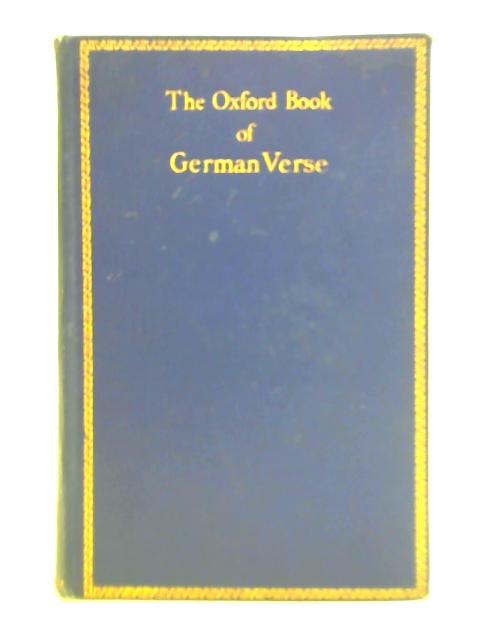 Das Oxforder Buch of Deutscher Dichtung By H. G. Fiedler