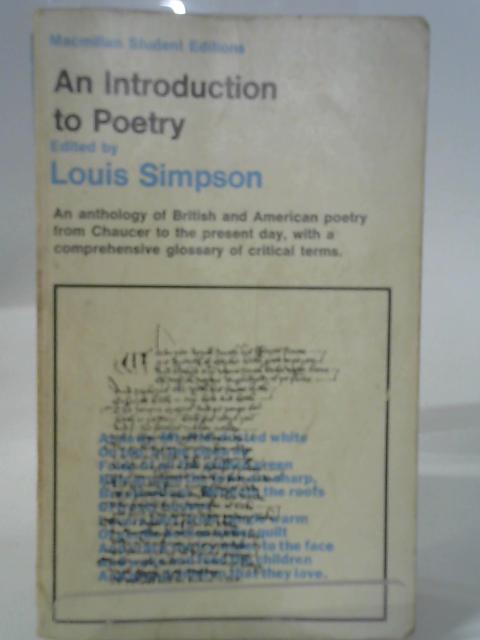 An Introduction to Poetry By L. Simpson