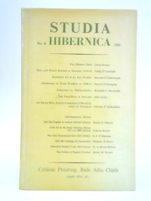 Studia Hibernica No. 6 By Various